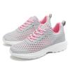 Summer Gray Women Casual Shoes Sports Mesh Breathable Summer Fashion Walking Shoes White Sneakers Big Size 42Ladies Flat Trainer