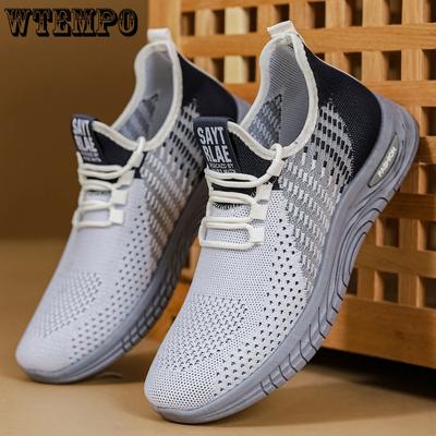 Męskie Sneakersy Casual Buty Sportowe Modna Marka Sznurowane Męskie Dzianinowa Siateczka Oddychające Buty dla Mężczyzn