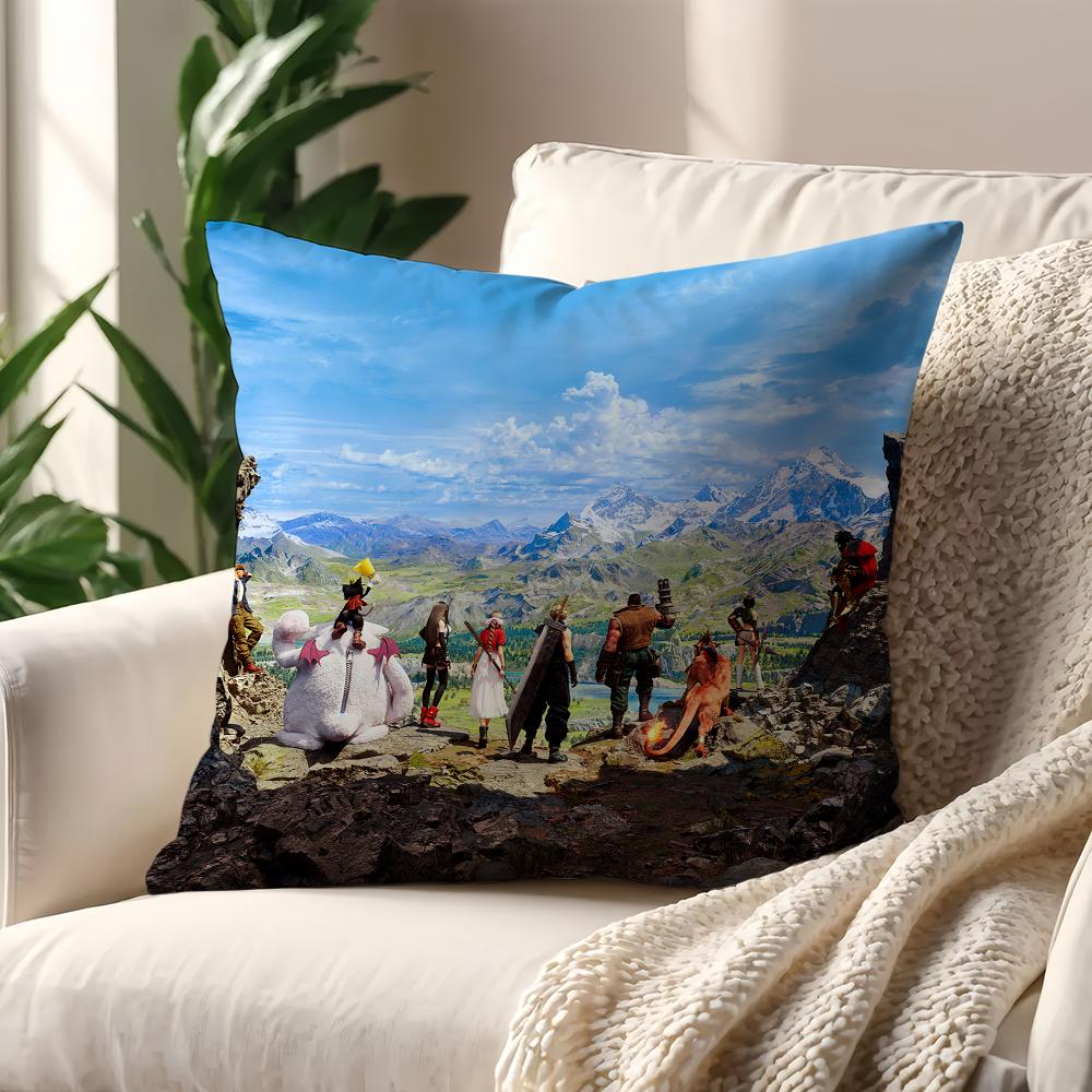 Game F-Final Fantasy VII Rebirth cushion cover Pillow Case Pillowcase Soft Skin Friendly & Comfortable with a Hidden Zipper