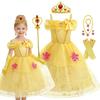 Girl Beauty and the Beast Party Belle Princess Dress Fancy Princess Costume Belle Ball Gown Kid Halloween Cosplay Costume