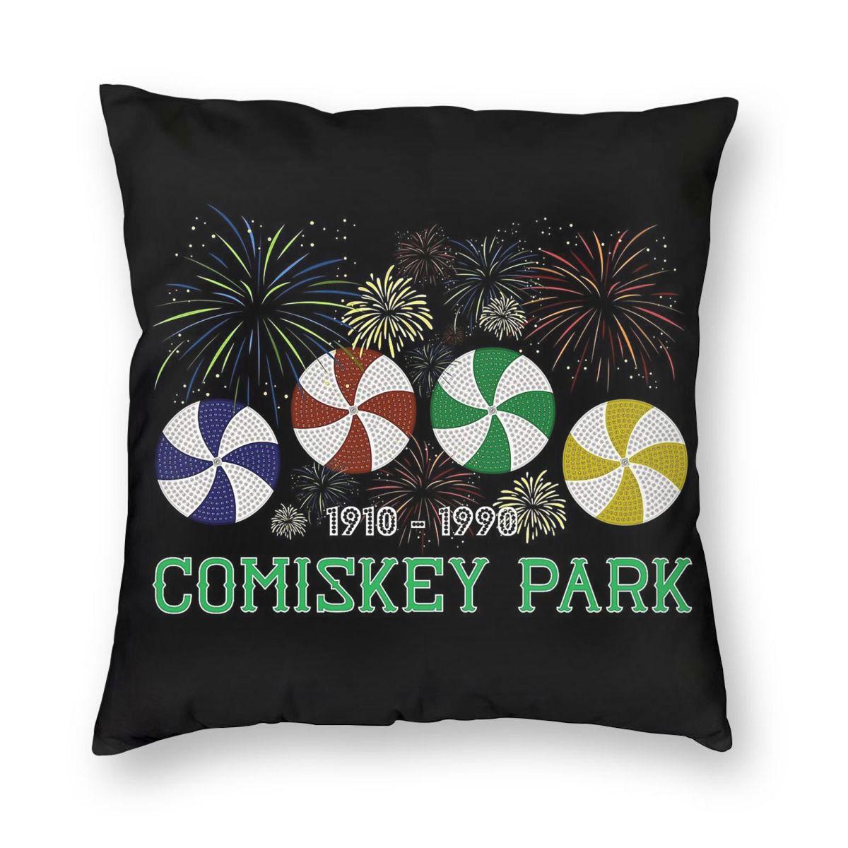 Comiskey Park Baseball Square Pillowcase Polyester Linen Velvet Pattern Zip Decorative Home Cushion Cover 30cmx30cm