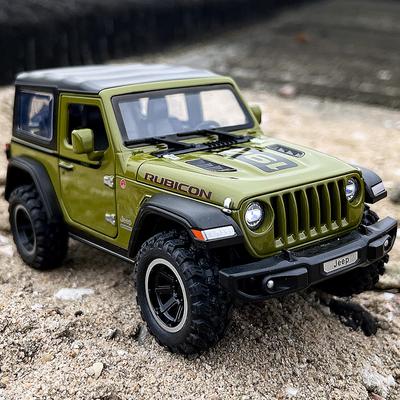 1:32 Jeeps Wrangler Rubicon tout-terrain en alliage modèle de voiture jouet moulé sous pression en métal coulée son et lumière voiture jouets pour enfants véhicule