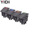 5/10pcs Illuminated LED Bar Light Waterproof Car Boat Marine Toggle Rocker Switch 4pin 12V 24V 220V On Off DPST Button Switch
