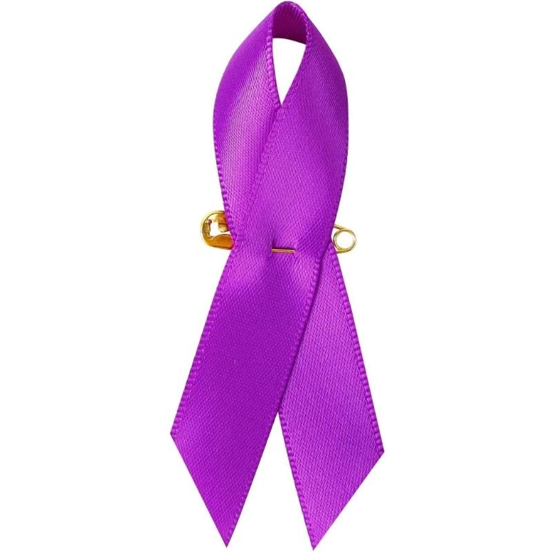 100pcs Awareness Enamel Lapel Pin Ribbon Brooch Breast Cancers Health Care Public Welfare Badges Jewelry Accessories