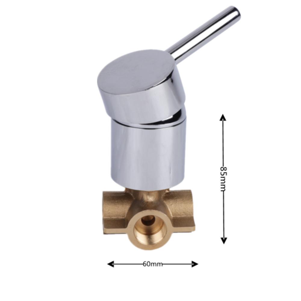 Bathroom Sliver Thermostatic Mixing Valve Control Shower Faucet 80°C Chrome Brass Wall Mounted Anti-pressure and Anti-explosion