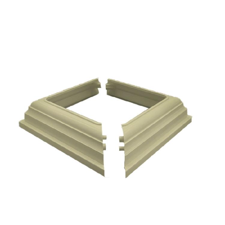 Split Type Fence Post Skirt Porch Two Piece Base Trim Rings For Easy Cleaning And Long Lasting Performances Enduring