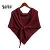 Travel Photography Shawl Women Knitted Triangle Shawl, Soft Wool Blend Pashmina Wrap, Lightweight Hollow Texture Scarf for Spring Autumn Layering And