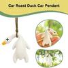 Car Rearview Mirror Decorative Pendant UV Color Changing Mounted Roasted Duck Pendant Decorative Mirror Car Decoration Pendant