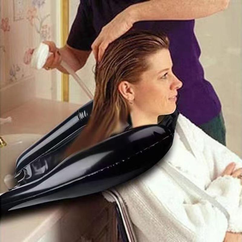 Inflatable shampoo pillow pregnant women and elderly people portable slot can be folded to store shampoo pads Bathroom Products