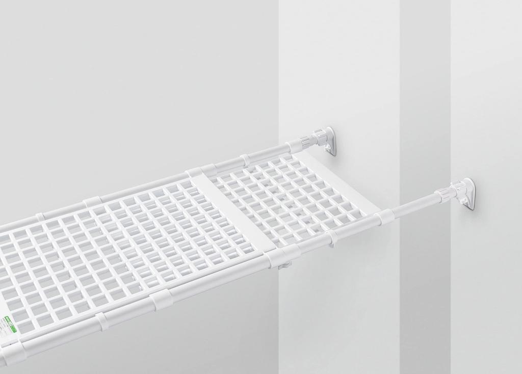 Sekisui Plastics Co., Ltd. Sekisui Tension Shelf, Super Strong Wide Mesh Rack KWT, Mounting Range: Width 65-94cm, Depth 33cm