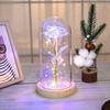 Glass cover gold foil rose ornament creative mother Valentine's Day gift simulation flower eternal flower Yiwu