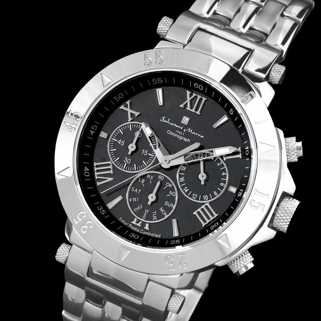 Salvatore Marra Chronograph with Full Auto Limited Analog Italian in Men's Watch, Radio-Controlled Solar-Powered Calendar, Edition, Display, Brand,