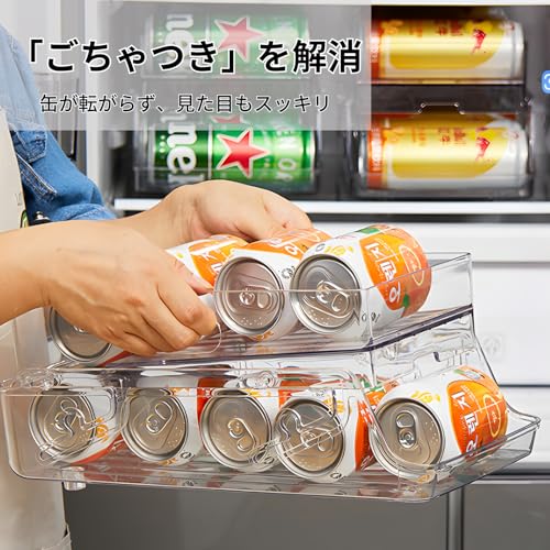 Riblind Can Storage Rack for Refrigerators | Holds Up To 10 350ml Cans, Washable, Compact Design, Fits Small Refrigerators, Space-Saving Storage Rack