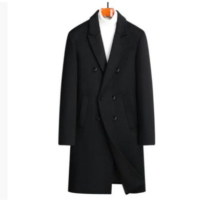 Neuer Herbst- und Winter-Dicker Herren-Wollmantel Locker und Modisch Winddichte Zweireihige Jacke