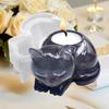 Top Quality Sleeping Cat Memorial Silicone Mold Resin Cat Candle Holder Animal Keepsake Sympathy Gift for Pet Lovers