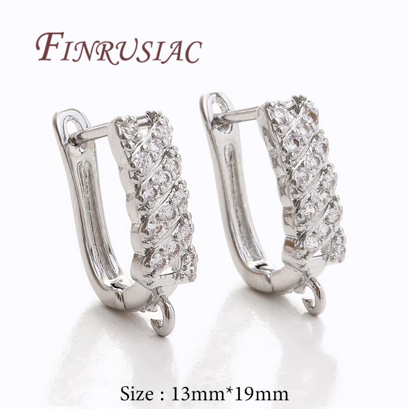 1-2Pairs/Lot Fasteners For Earrings Wholesale 18K Real Gold Plated Hooks For Earring,DIY Women's Earrings Accessories,Earwires