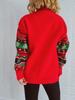 Autumn and winter new Christmas sweater for women wearing loose chic knitted reindeer jacquard top pullover sweater 3531 EMA
