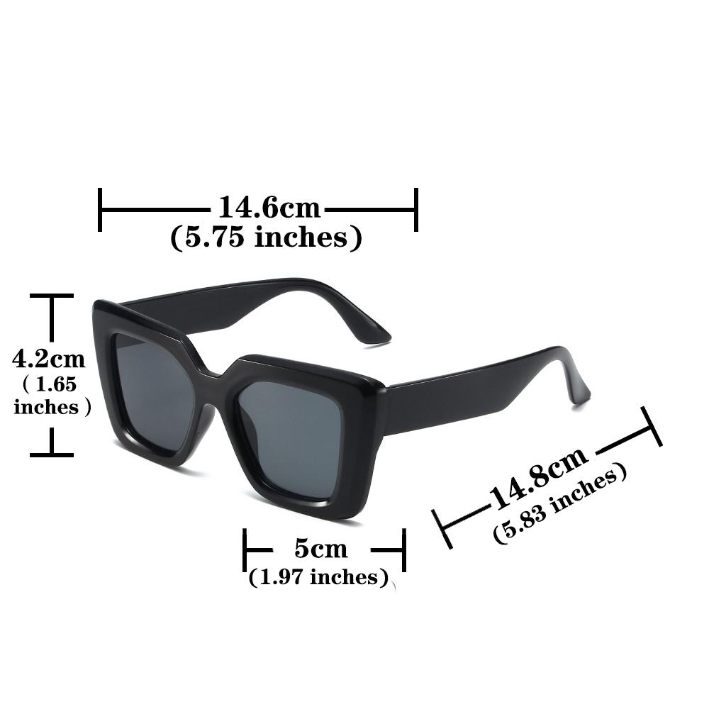 Neue Vintage Sonnenbrillen Frauen Männer Quadratische Große Rahmen Sonnenbrille Weibliche Marke Designer Retro Shades Fashion Cat Eye Sonnenbrille