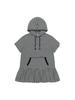 Tuomio Stripe Balloon Hood Dress [Black]