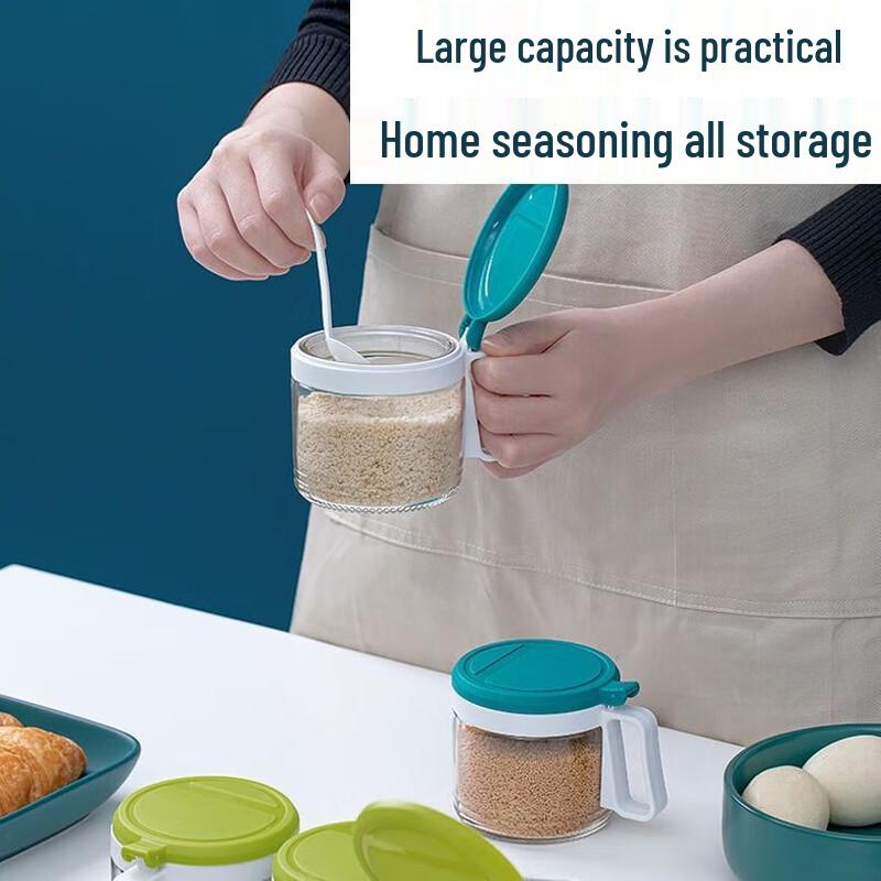 Kamelia Fyra Delars Rund Kryddflaska i Glas