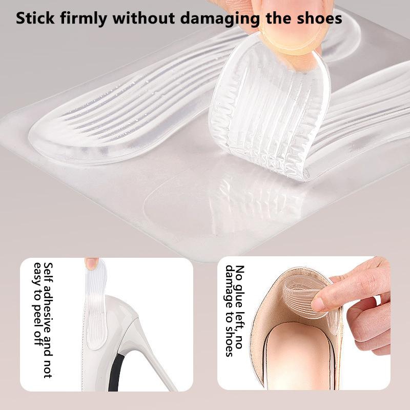 1Pair Gel High Heels Heel Protectors Stickers Women Shoes Heel Cushion Foot Care Non Slip Shoe Pads For Adjustable Size Insoles