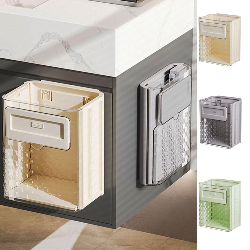 

Transparent Recycling Garbage Basket Plastic Dustbin Creative Food Waste Bin Home