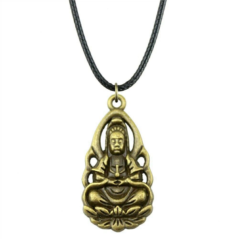 Buddhistischer Elefantengott-Halsketten-Paar-Anhänger, handgefertigter Schmuck für Männer, Kettenlänge 45 + 4 cm