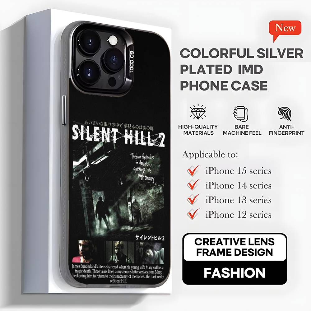 

Silent Hill 2 Videogame Phone Case For iPhone 16,15,14,13,12,11,Mini,Pro,MAX,plus,Black Matte Shockproof Cover iPhone12mini