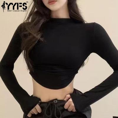 Damenmode Casual Frühling Herbst Einfarbig Druck Langarm Halb Rollkragen Blusen & Hemden