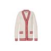 GUCCI Sylvie Web Knit Cardigan 'Ivory/Red' 574182-XKARR-9376