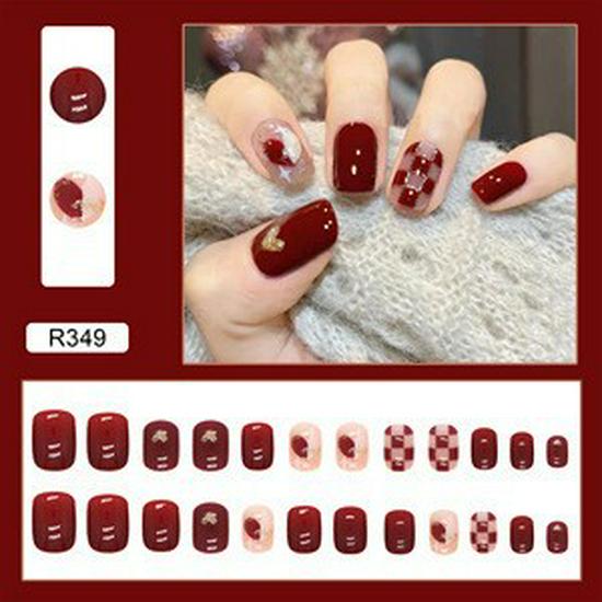 Handmade Wearable Jelly Detachable Nail Art with Blush Temperament