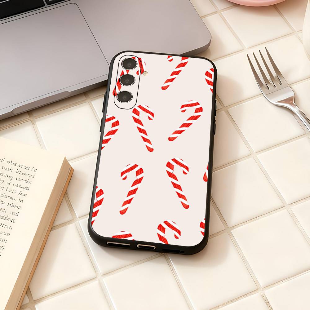 C-Candy-Y C-canes For Samsung Galaxy S25 S24 S23 Ultra S22 S21 Plus S20 Black Soft Silicone Protective Case