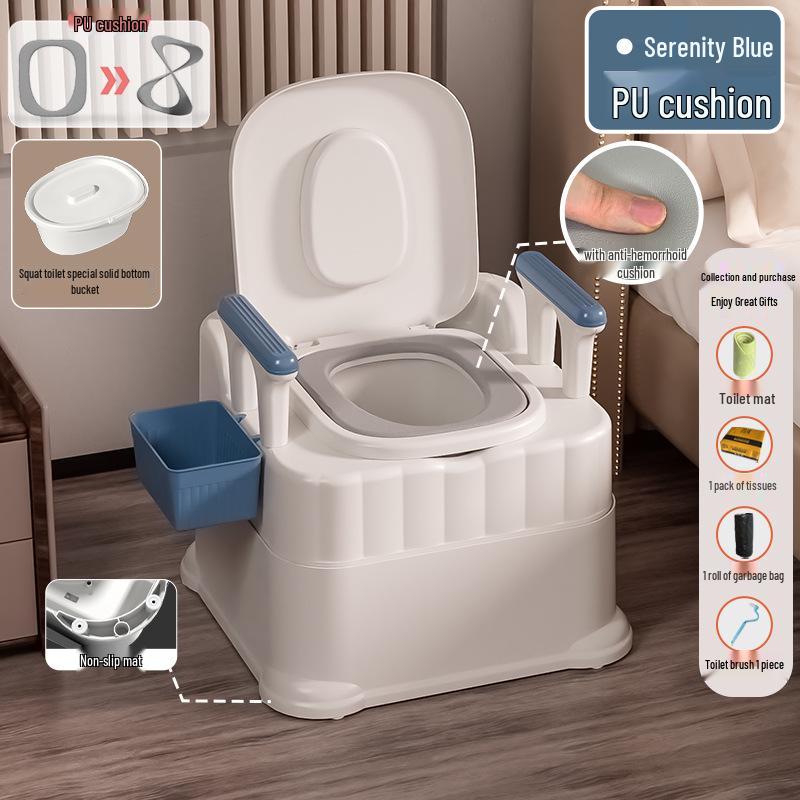 Portable Commode Chair for Adults: Ideal for Elderly, Pregnant Women, and Indoor Use
