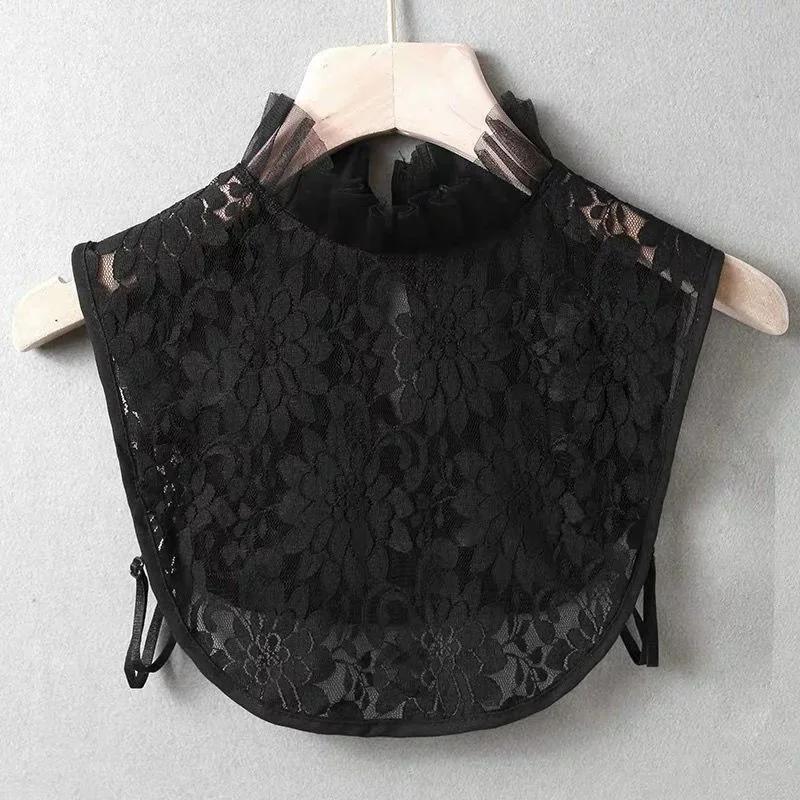 Fake Collar New Women Spring Autumn Versatile Sweaters Fashion Trend Lace Chiffon Popular Western Decorative