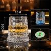 360 Rotating Seven Color Luminous Rotating Whiskey Glass Crystal High-end With Base Beer Glass Wine Glasses Bar Accessories