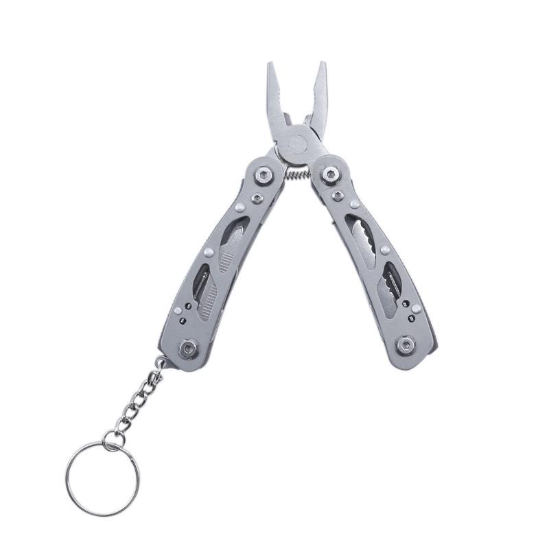 Compact Stainless Steel Multi-functional Folding Pliers with Small Knife for Outdoor and Emergency Use