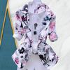Lapel Long Sleeves Pockets Women Blazer Elegant Ink Painting Single Button Thin Blazer Coat Outerwear