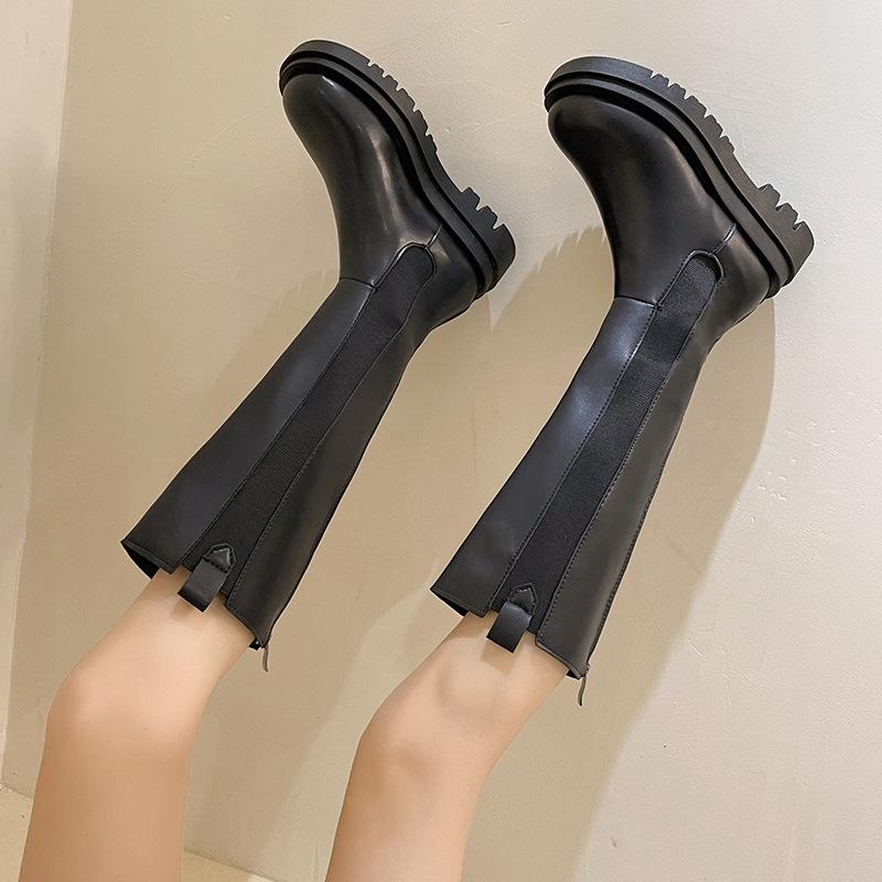 Women's Boots 2026 Autumn/Winter New Versatile Knight Boots Women's Thick Bottom Long Boots High Barrel Long Boots with Velvet