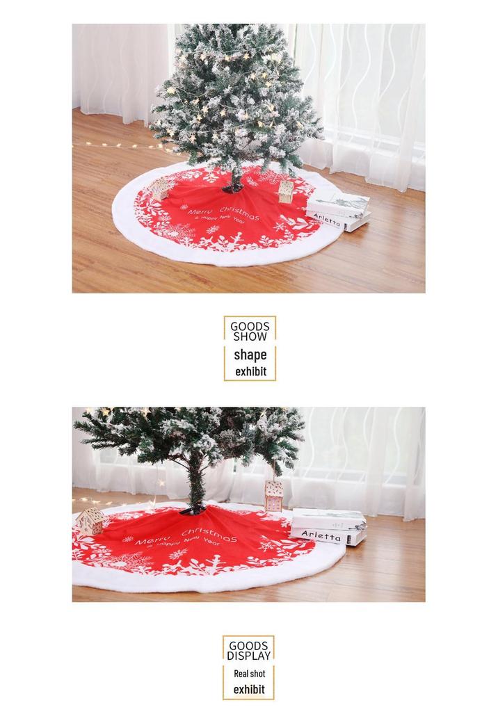 Red Christmas Tree Skirt - Hotel & Mall Decoration