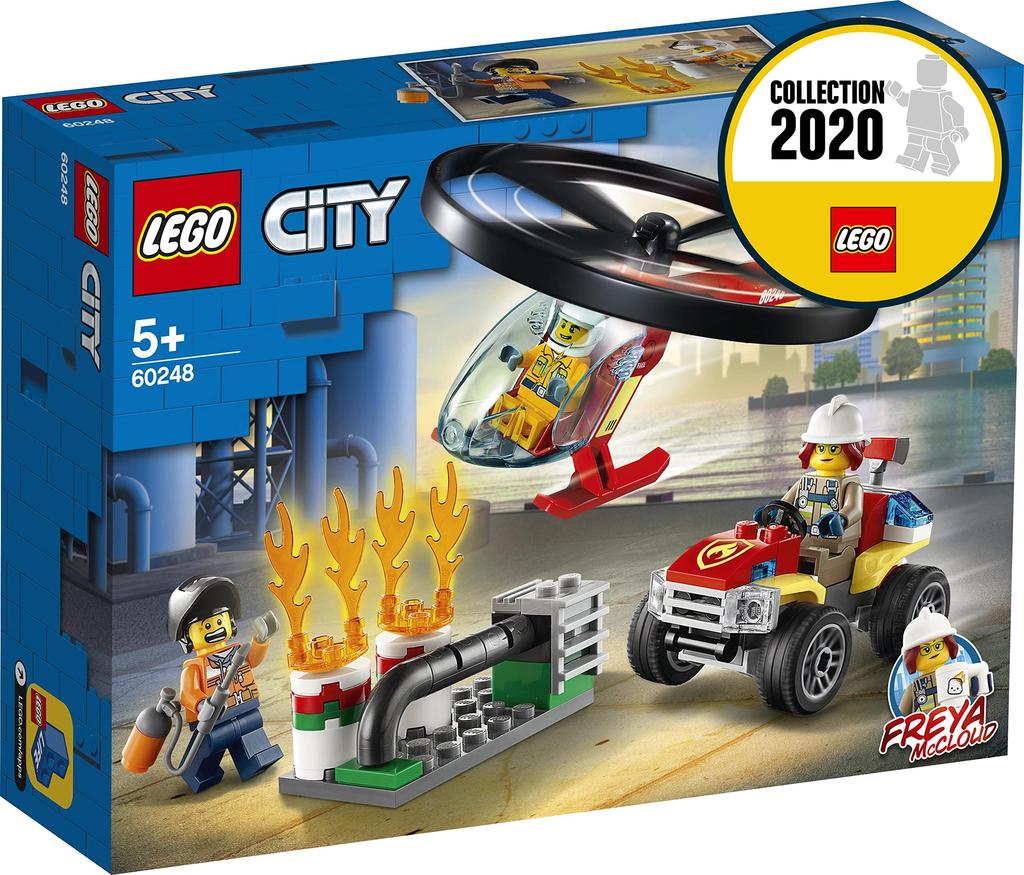 LEGO City Fire Helicopter Flying Helicopter 60248 Building Blocks Toy for Boys