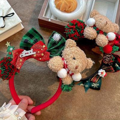 Weihnachts-Kopfschmuck Bären-Design Haarreif Weihnachts-Haarband Für Mädchen Für Teenager Party Feiertagsfeier Geburtstag Festival