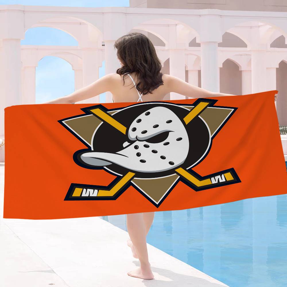 A-Anaheim D-Ducks Microfiber Blanket Quick Drying Beach Towels Oversized Printing Super Absorbent Pool Towel Blanket