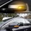 2Pcs Led Dynamic Turn Signal Lights Sequential Yellow Lights Black Shell Side Mirror Reflector Compatible For Volvo C30 S80 S40 V70 S60