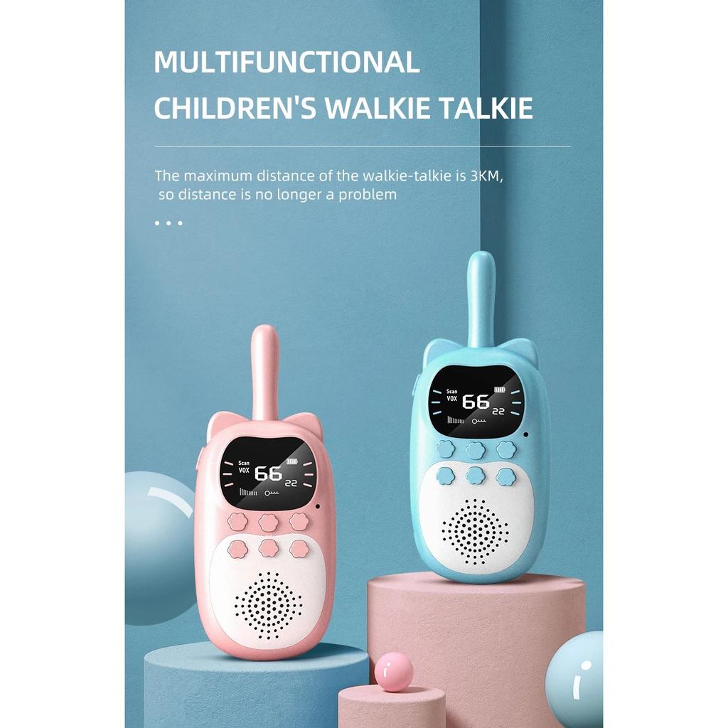 New Walkie Talkie 2pcs Kids Long Distance Electronic Toys Children Baby Radio Phone for Boys Girls Christmas Birthday Gift