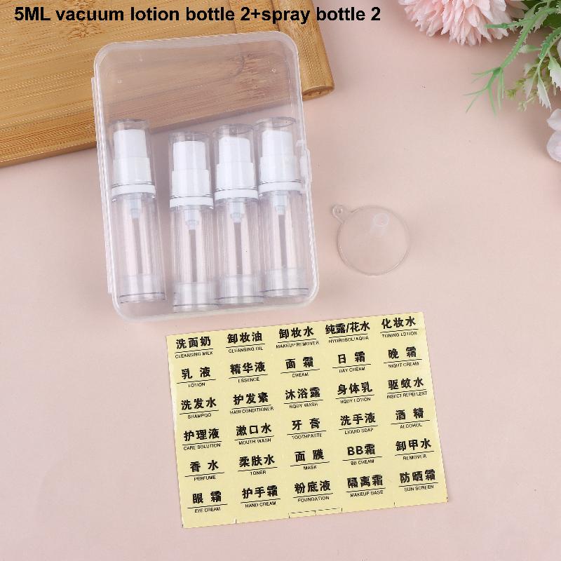 5/10/15ml Airless-Pumpflaschen-Set Tragbar Klar Leer Nachfüllbar Vakuumpumpe Reise Leere Kosmetikbehälter Probenverpackung