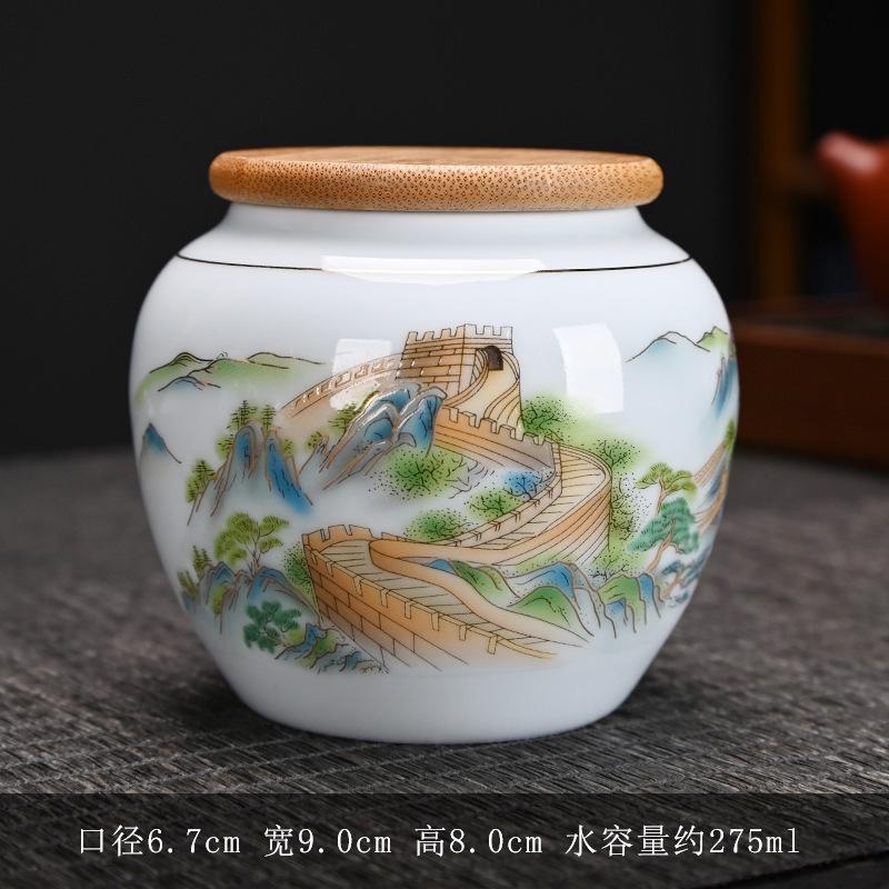 

Ceramic Sealed Jar Exquisite Tea Jar Small Household Storage Jar Moisture proof Tea Jars Pu erh White Tea Chinese Style Jars