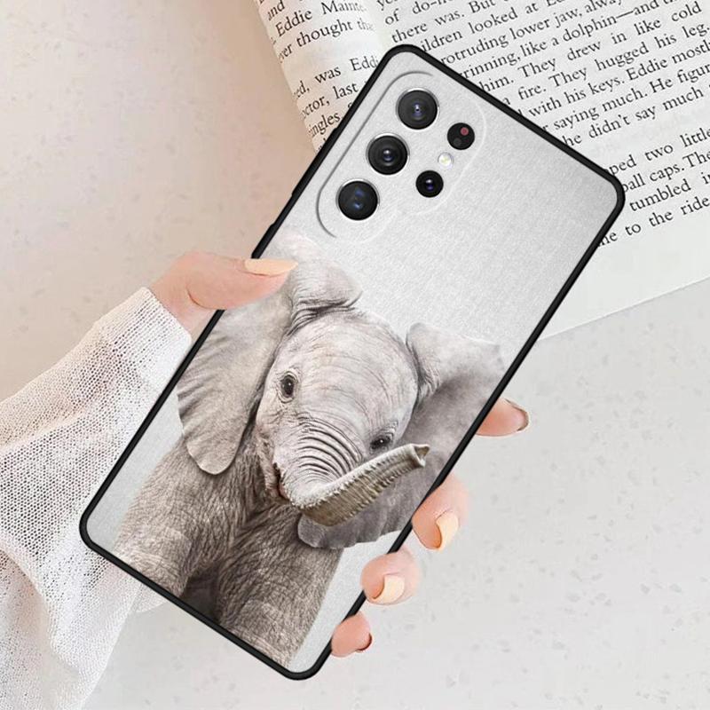 Elephant Baby Nature Phone Case For Samsung Galaxy S25 S23 S30 S8 S21 S20 FE S24 S22 Note 10 20 S8 Plus Lite Ultra