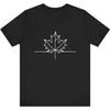 One Line Art Drawing Maple Leaf 674 Unisex T-Shirt
