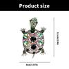 Sparkling Rhinestones Turtles Brooches Vintage Alloy Animal Pins Banquet Party Accessories Suitable for Women and Men