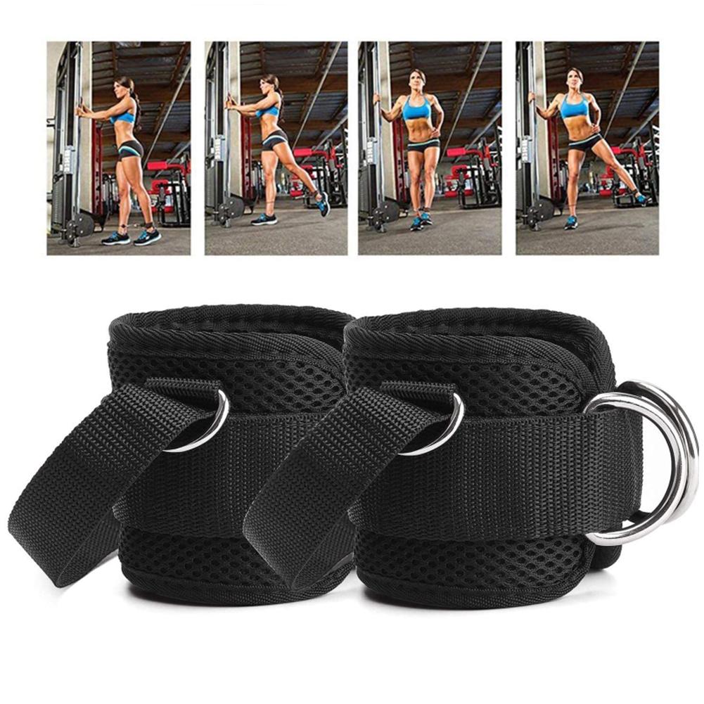1 Pair Ankle Straps Dumbbells Weights Cable Machines Foot Dumbbell Attachment Tibialis Trainer Leg Extensions For Women Men